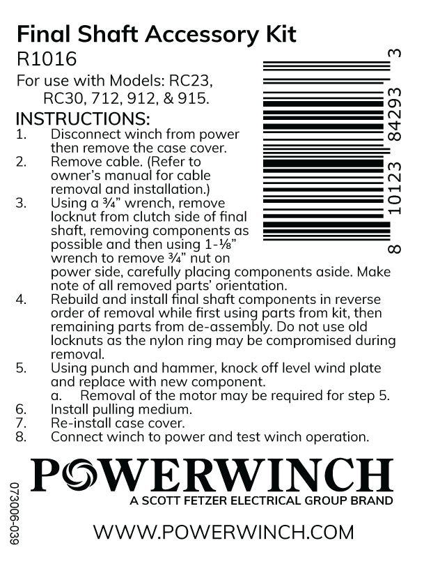 073006 039FinalShaftAccessoryKit