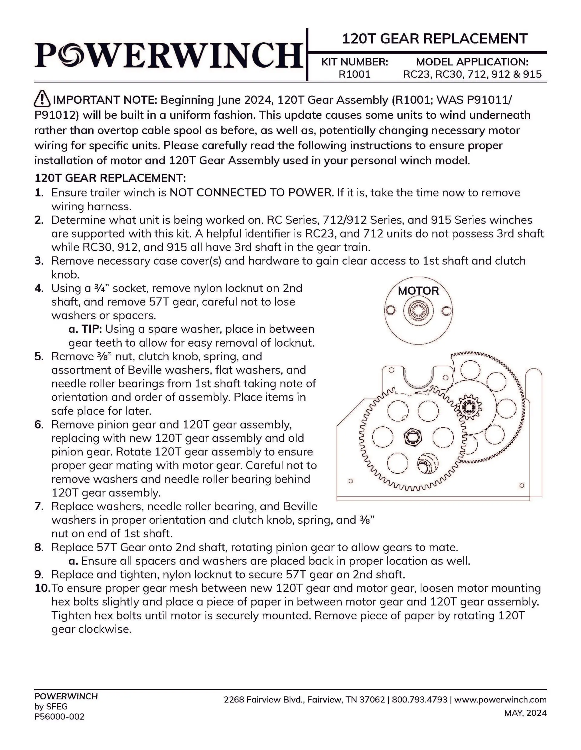 P56000 002120TGearReplacement Page 1